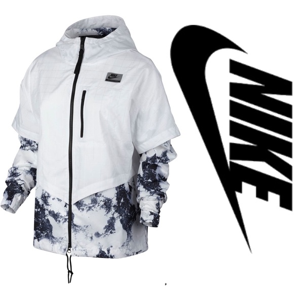 Nike Jackets & Blazers - Nike International Marble White Windbreaker